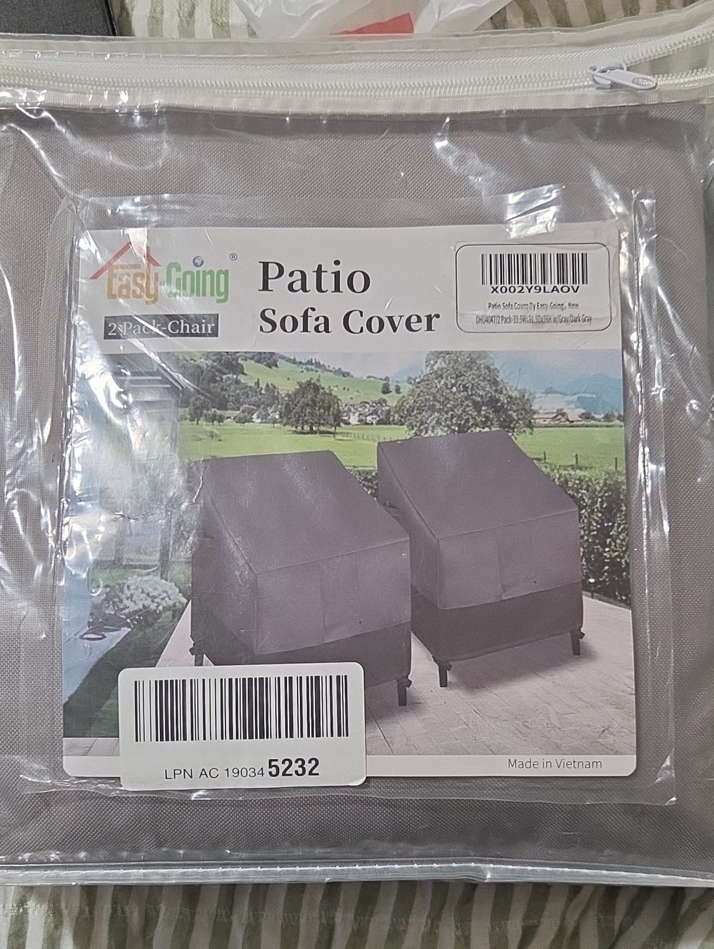 Patio Sofa Cover in Gray